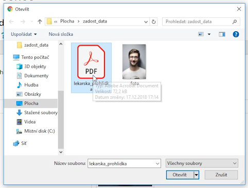 Dokumenty k podmínce