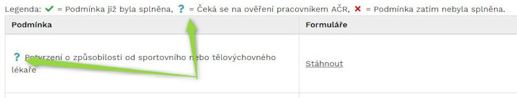 Dokumenty k podmínce