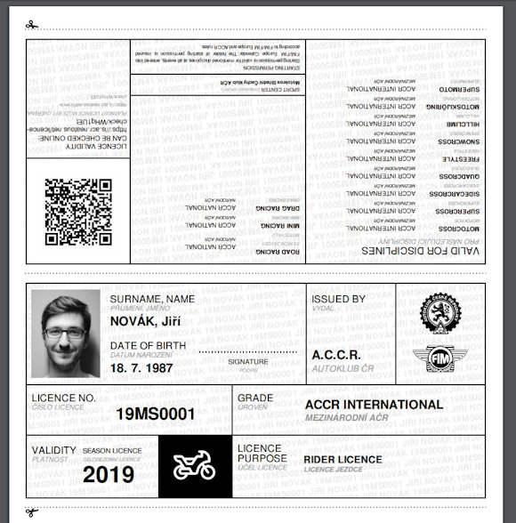 PDF licence - ukázka